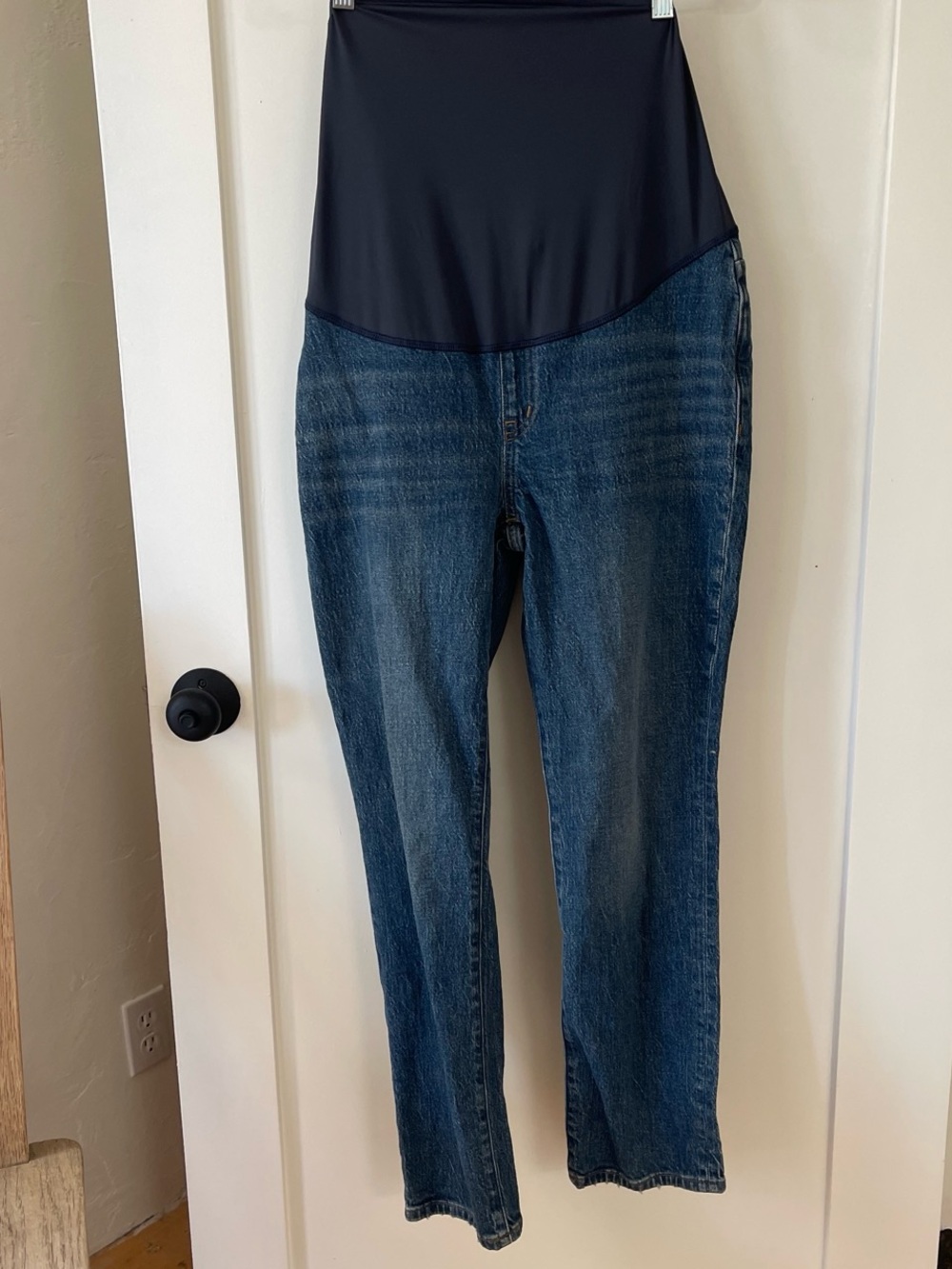 Madewell Maternity Stretch Panel Jeans - Dark Blue